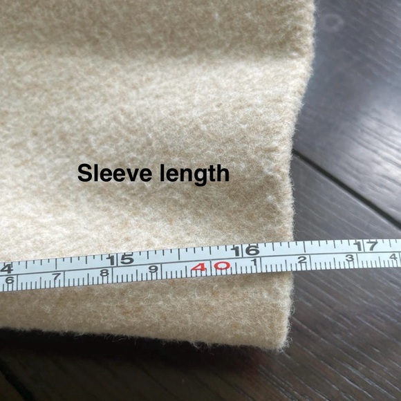 Zara Cream Open-Front Wool Blend Coat - Picture 7 of 7